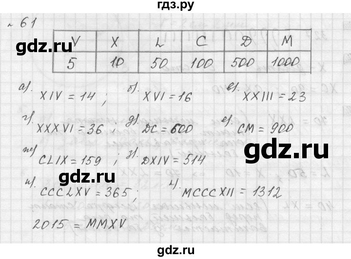 ГДЗ по математике 5 класс Дорофеев  Базовый уровень глава 2 / упражнение - 2.1 (61), Решебник к учебнику 2015