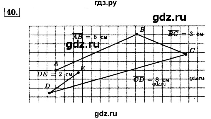 ГДЗ по математике 5 класс  Бунимович  Базовый уровень упражнение - 40, Решебник №2 2014