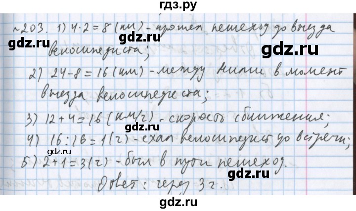 ГДЗ по математике 5 класс  Бунимович  Базовый уровень упражнение - 203, Решебник №1 2014