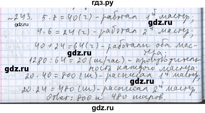 ГДЗ по математике 5 класс  Бунимович  Базовый уровень упражнение - 243, Решебник №1 2014