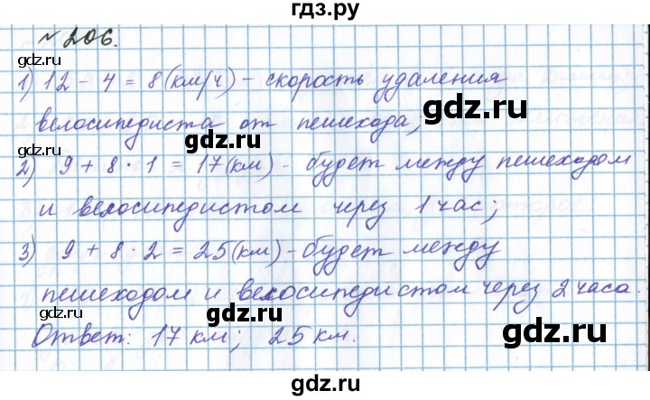 ГДЗ по математике 5 класс  Бунимович  Базовый уровень упражнение - 206, Решебник 2023