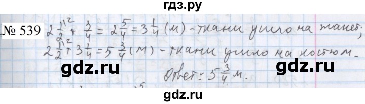 ГДЗ по математике 5 класс  Бунимович  Базовый уровень упражнение - 539, Решебник 2023