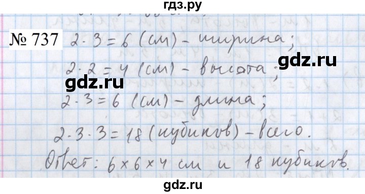 ГДЗ по математике 5 класс  Бунимович  Базовый уровень упражнение - 737, Решебник 2023