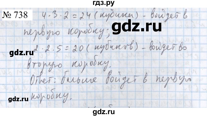 ГДЗ по математике 5 класс  Бунимович  Базовый уровень упражнение - 738, Решебник 2023