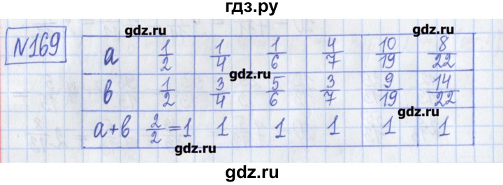 ГДЗ по математике 5 класс  Муравин Рабочая тетрадь   задание - 169, Решебник №1