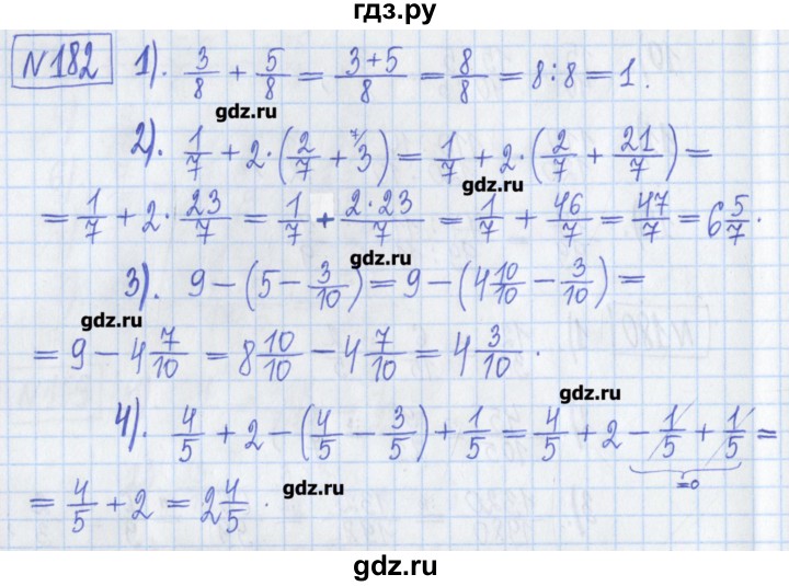 ГДЗ по математике 5 класс  Муравин Рабочая тетрадь   задание - 182, Решебник №1
