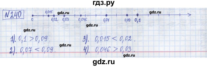 ГДЗ по математике 5 класс  Муравин Рабочая тетрадь   задание - 240, Решебник №1