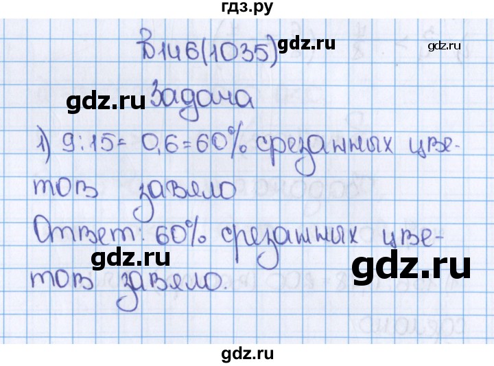 ГДЗ по математике 6 класс  Виленкин   учебник 2015. номер - 1035 (146), Решебник №1