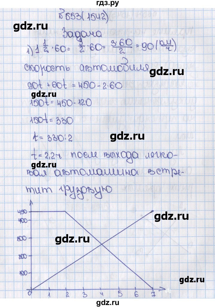 ГДЗ по математике 6 класс  Виленкин   учебник 2015. номер - 1542 (653), Решебник №1