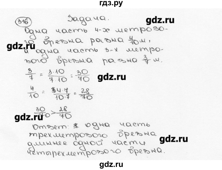 ГДЗ по математике 6 класс  Виленкин   учебник 2015. номер - 316 (321), Решебник №3
