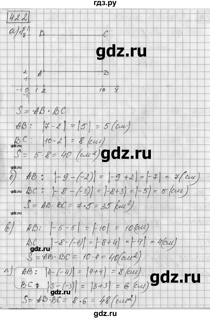 ГДЗ по математике 6 класс Зубарева   номер - 422, Решебник