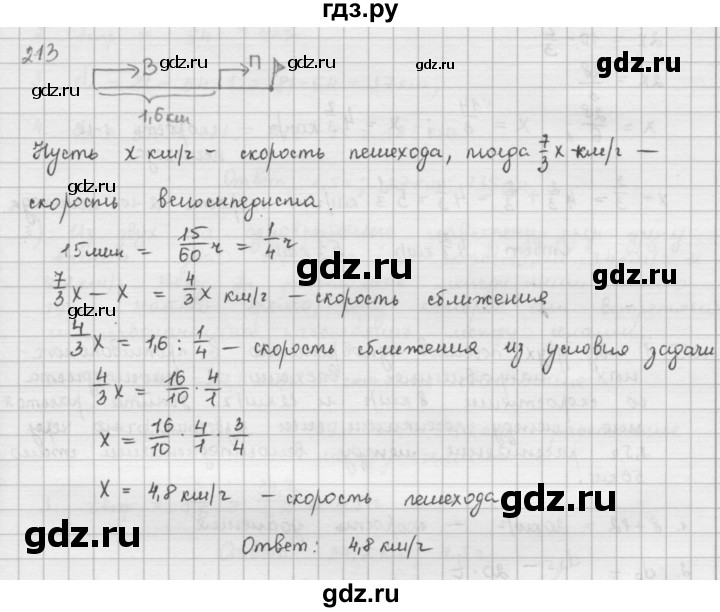 ГДЗ по математике 6 класс  Петерсон  Базовый уровень часть 1 - 213, Решебник к учебнику 2023