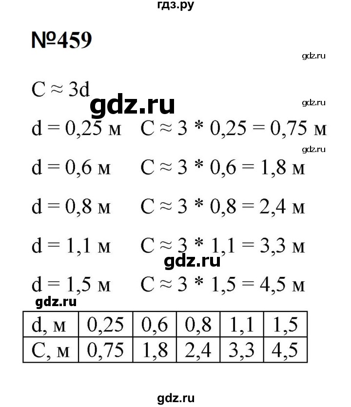 ГДЗ по математике 6 класс  Бунимович   упражнение - 459, Решебник 2023
