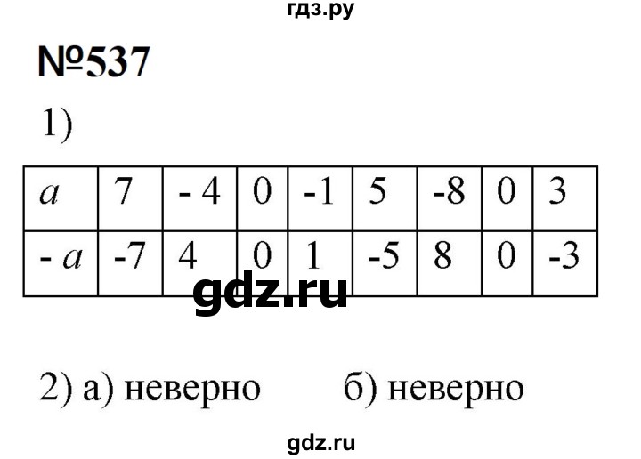 ГДЗ по математике 6 класс  Бунимович   упражнение - 537, Решебник 2023