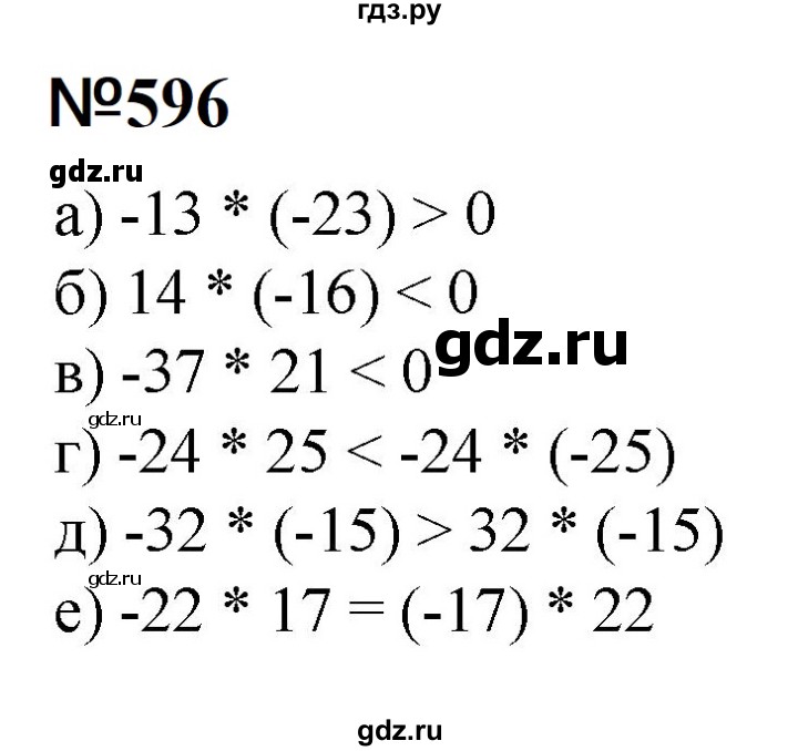 ГДЗ по математике 6 класс  Бунимович   упражнение - 596, Решебник 2023