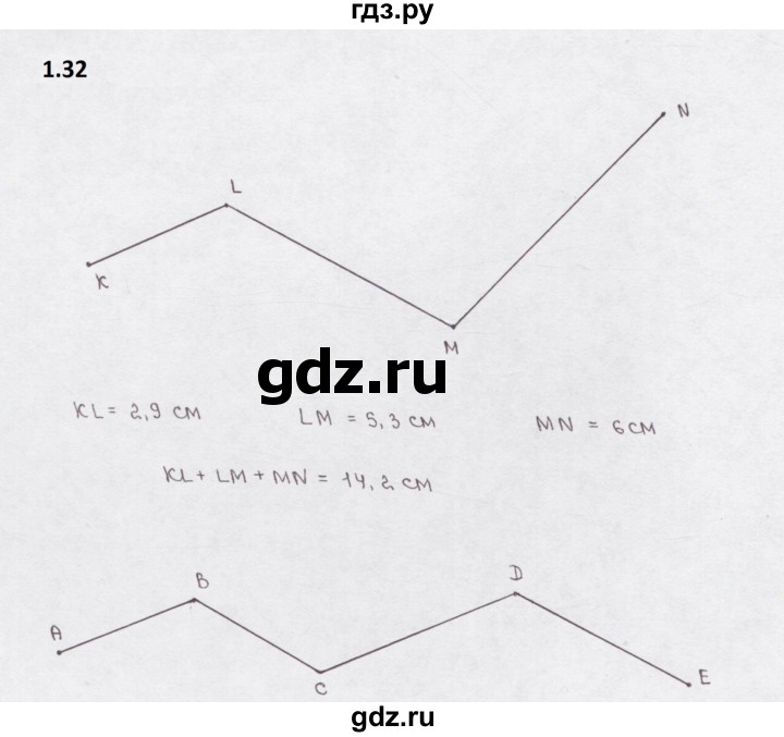 ГДЗ по математике 5 класс  Бунимович рабочая тетрадь (Дорофеев)  глава 1 - 1.32 (32), Решебник 2023