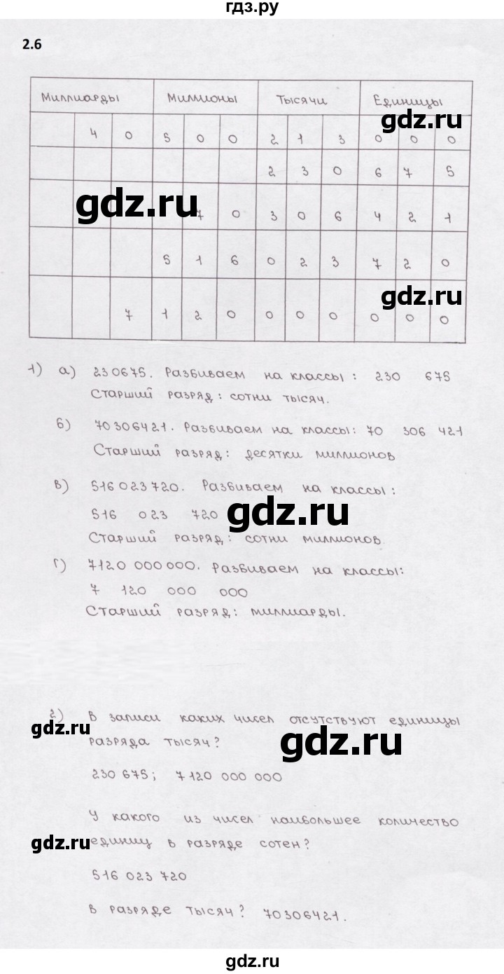 ГДЗ по математике 5 класс  Бунимович рабочая тетрадь (Дорофеев)  глава 2 - 2.6, Решебник 2023