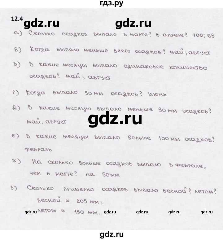 ГДЗ по математике 5 класс  Бунимович рабочая тетрадь (Дорофеев)  глава 12 - 12.4, Решебник 2023