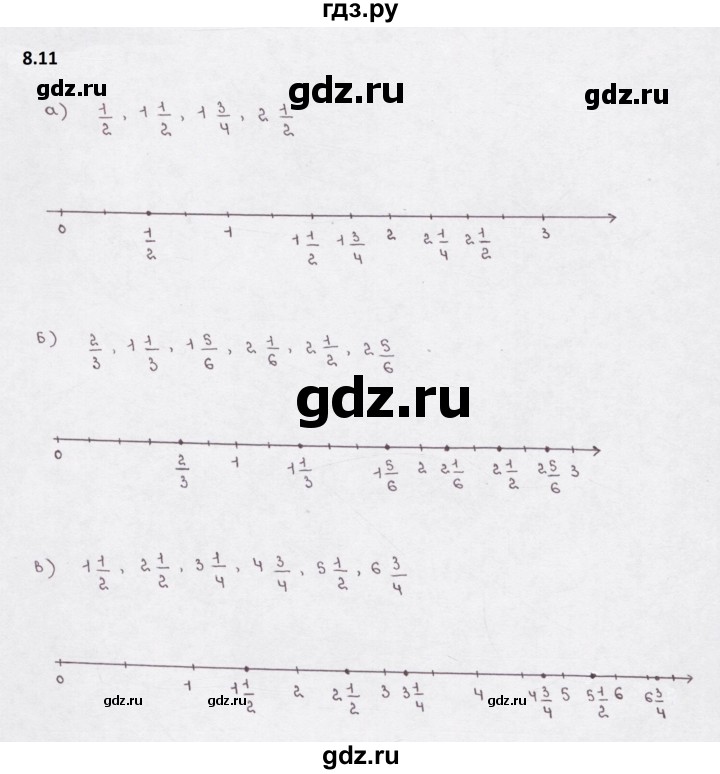 ГДЗ по математике 5 класс  Бунимович рабочая тетрадь (Дорофеев)  глава 8 - 8.11, Решебник 2023