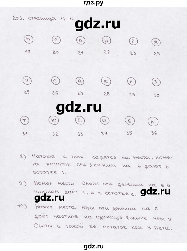 ГДЗ по математике 5 класс  Бунимович рабочая тетрадь (Дорофеев)  глава 6 - (205), Решебник №1 2016