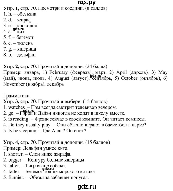 Решебник по английскому языку 4 класс тетрадь