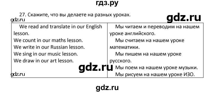 ГДЗ по английскому языку 4 класс  Биболетова Enjoy English  unit 7 / section 1-3 - 27, Решебник №1 2016