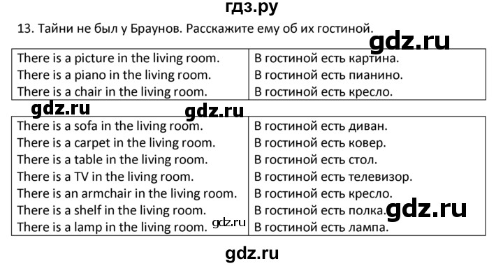 ГДЗ по английскому языку 4 класс  Биболетова Enjoy English  unit 2 / section 1-3 - 13, Решебник 2024