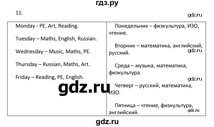 ГДЗ по английскому языку 4 класс  Биболетова Enjoy English  unit 7 / section 4 - 11, Решебник 2024