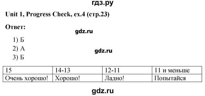 ГДЗ по английскому языку 5‐6 класс  Биболетова   unit 1 / progress check - 4, Решебник №1