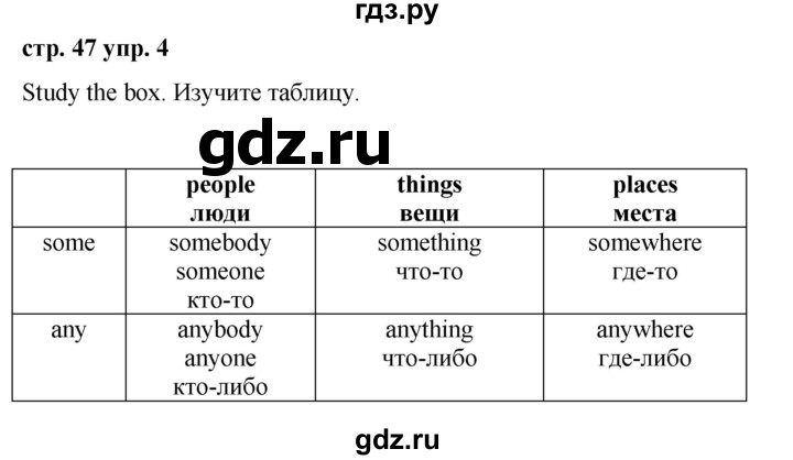 ГДЗ по английскому языку 6 класс Ваулина, Дули, Подоляко, Эванс - ответ страница 47, Решебник 2026