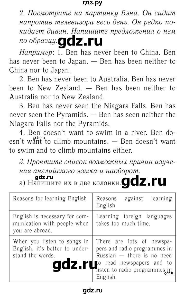 ГДЗ по английскому языку 7 класс  Биболетова Рабочая тетрадь с контрольными работами Enjoy English  страница - 36, Решебник 2016 №2