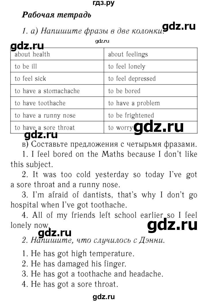 ГДЗ по английскому языку 7 класс  Биболетова Рабочая тетрадь с контрольными работами Enjoy English  страница - 81, Решебник 2016 №2