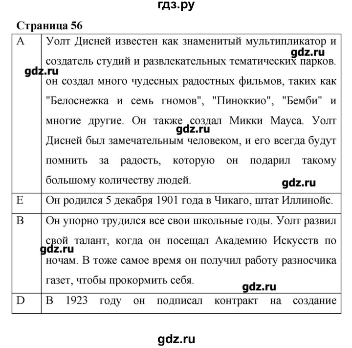 ГДЗ страница 56 английский язык 8 класс New Millennium