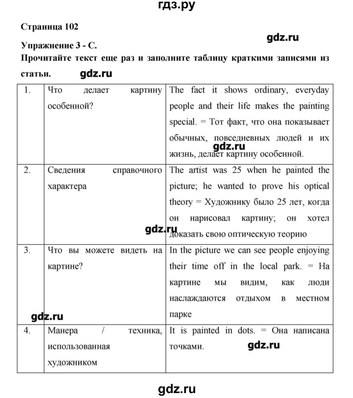 ГДЗ по английскому языку 11 класс Гроза New Millennium English Student's Book  страница - 102, Решебник №1