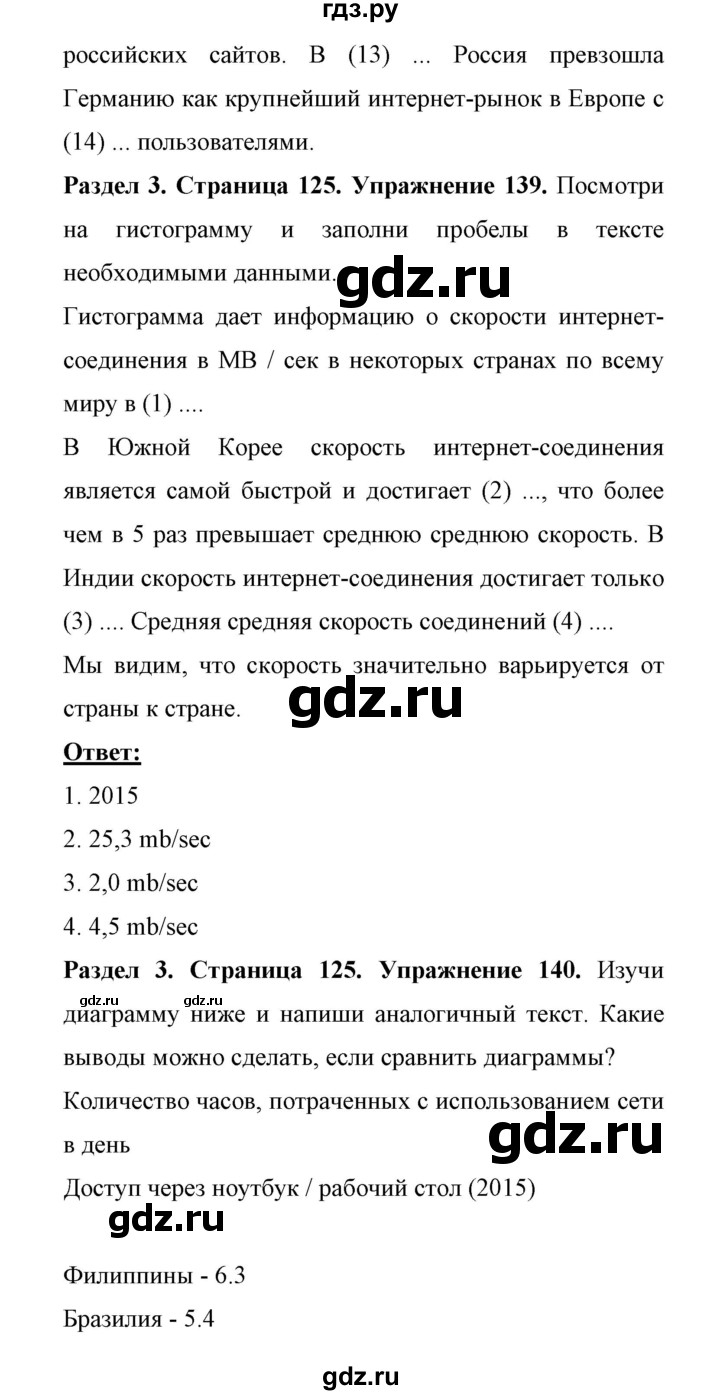 ГДЗ по английскому языку 11 класс Биболетова Enjoy English  страница - 125, Решебник 2017