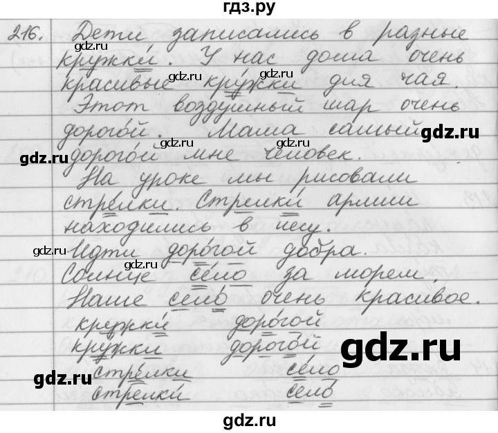 Русский язык 5 класс упражнения 216