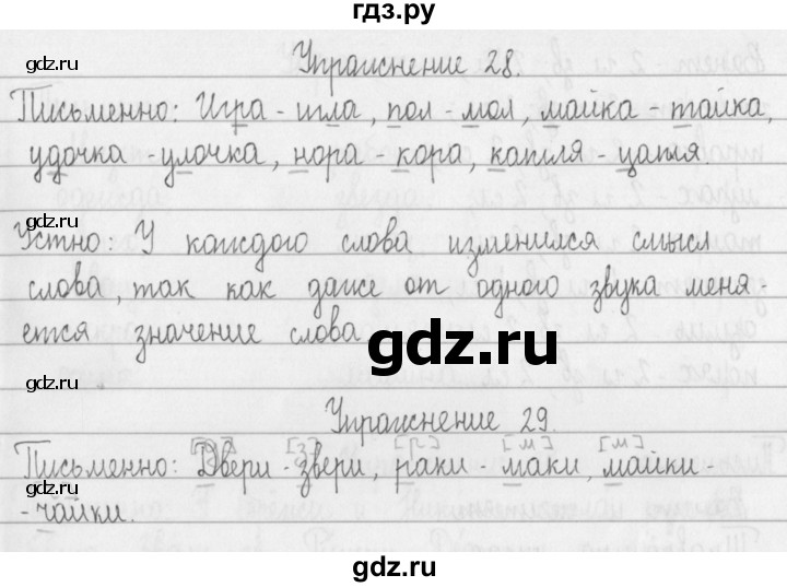 ГДЗ по русскому языку 2 класс Рамзаева   часть 1. страница - 17, Решебник №1 2015