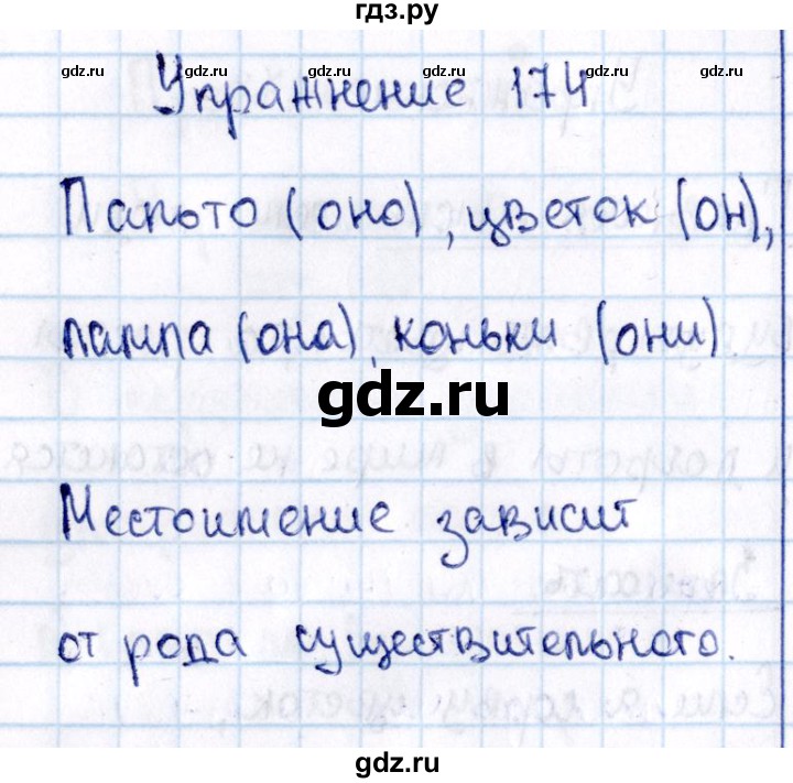 ГДЗ по русскому языку 2 класс  Канакина   часть №2 / номер - 174, Решебник №3