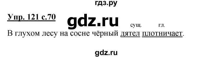 ГДЗ по русскому языку 2 класс  Канакина   часть 2 / упражнение - 121, Решебник №1 к учебнику 2015