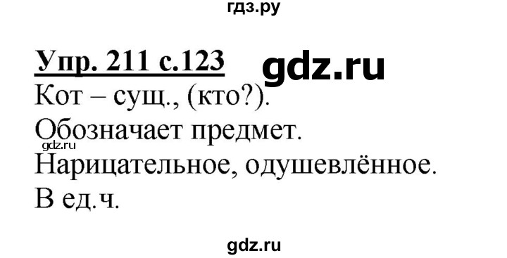 ГДЗ по русскому языку 2 класс  Канакина   часть 2 / упражнение - 211, Решебник №1 к учебнику 2015