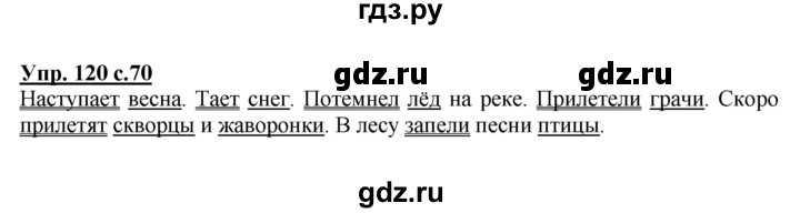 ГДЗ по русскому языку 2 класс  Канакина   часть 2 / упражнение - 120, Решебник 2015 №1