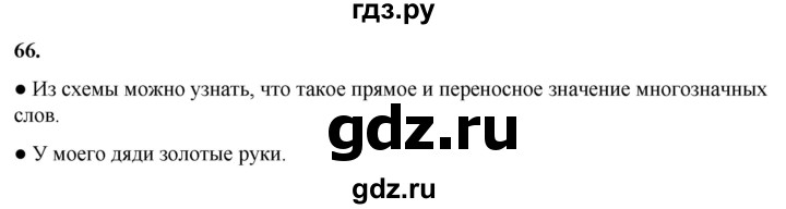 ГДЗ по русскому языку 2 класс  Канакина   часть 1 / упражнение - 66, Решебник 2025