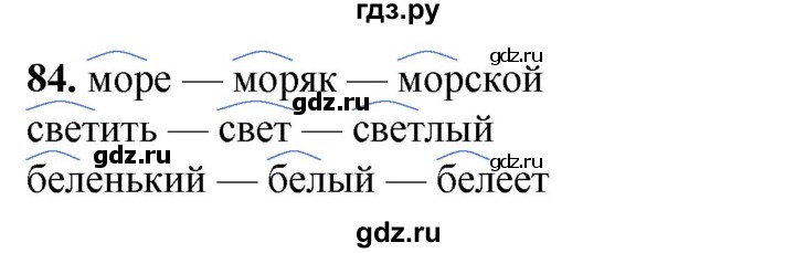 ГДЗ по русскому языку 2 класс  Канакина   часть 1 / упражнение - 84, Решебник 2025