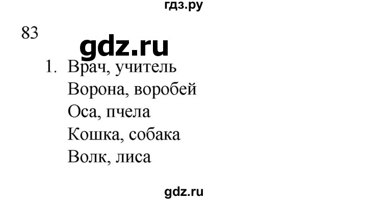 ГДЗ по русскому языку 2 класс Канакина, Горецкий часть 2 - ответ на номер 83, Решебник 2023