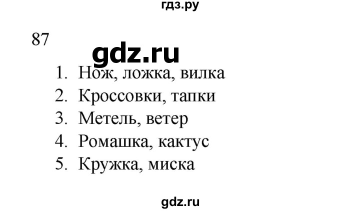 ГДЗ по русскому языку 2 класс Канакина, Горецкий часть 2 - ответ на номер 87, Решебник 2023