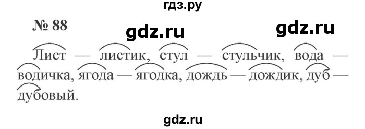 ГДЗ по русскому языку 2 класс Канакина, Горецкий часть 1 - ответ на номер 88, Решебник 2015 №3