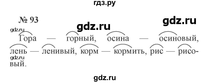 ГДЗ по русскому языку 2 класс Канакина, Горецкий часть 1 - ответ на номер 93, Решебник 2015 №3