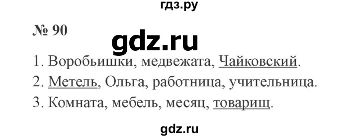 ГДЗ по русскому языку 2 класс Канакина, Горецкий часть 2 - ответ на номер 90, Решебник 2015 №3
