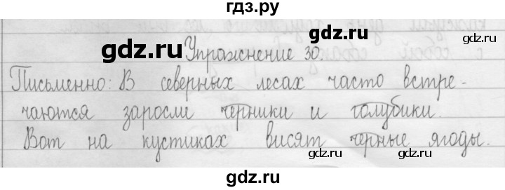 ГДЗ по русскому языку 3 класс  Рамзаева   упражнение - 30, Решебник 2016