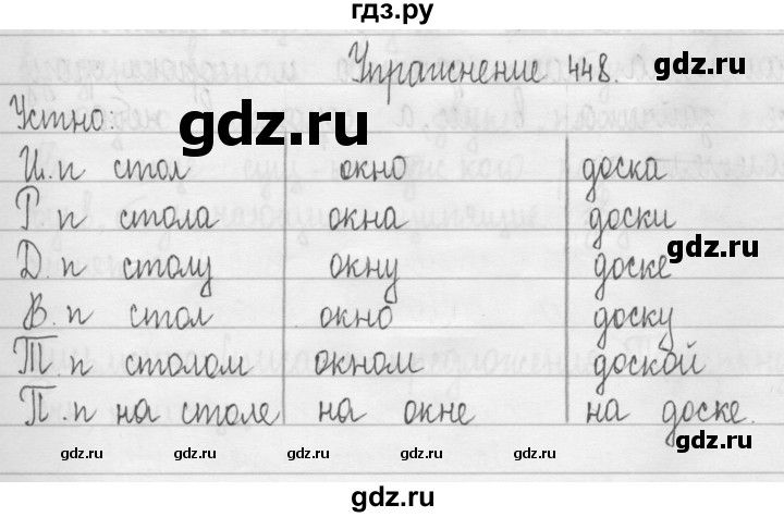 ГДЗ по русскому языку 3 класс  Рамзаева   упражнение - 448, Решебник 2016